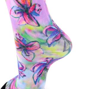 Bán buôn in ấn đầy màu sắc 20-30mmHg tùy chỉnh thể thao biểu tượng tùy chỉnh nén vớ cho phụ nữ - Product Image 5