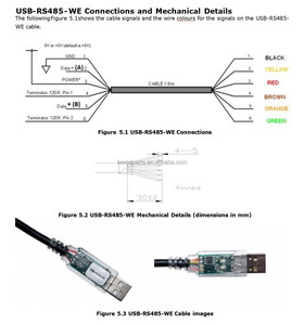 สายแปลงสัญญาณ USB-RS485-WE-1800-BT สายเคเบิล USB เป็น RS485 เชื่อมต่อกับช่องเสียบ JST PH 2-12 พิน - Product Image 3