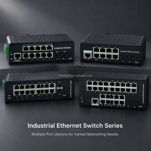 Switch Ethernet industriel géré Gigabit 4/8/16/24 ports RJ45, 2 emplacements SFP, montage sur rail DIN, switch industriel géré L2 via Web - Product Image 2