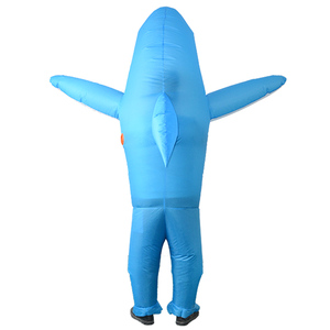 Costume de <span class=keywords><strong>Requin</strong></span> Amusant pour Adulte et Bébé, Mascotte de <span class=keywords><strong>Requin</strong></span> pour Halloween, Costume Gonflable de <span class=keywords><strong>Requin</strong></span> <span class=keywords><strong>Bleu</strong></span> - Product Image 2