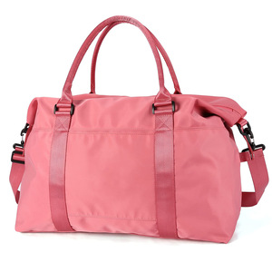 Bolsas de Deporte Personalizadas con Logotipo, Bolsas de Viaje Cortas de Color Rosa para Mujer, Bolsa de Ejercicio Portátil con Separación para Ropa Seca y Mojada - Product Image 2