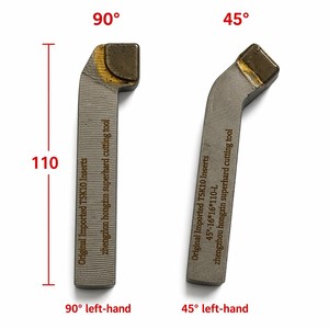 Juego de 5 piezas de cortadores de torno de carburo soldado de precisión con puntas de carburo de 3 ángulos (<span class=keywords><strong>45</strong></span>, 75, 90) - Product Image 2