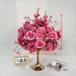 Bouquet de Boda de Bola de Flores de Color Personalizado al por Mayor, Bola de Flores de Rosa de Seda Artificial para Arreglos de Eventos - Product Image 6