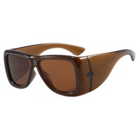 Kacamata Hitam Kotak Besar 89351 untuk Pria Wanita, Trendi UV400, Personal, Fashion High-End Klasik, Universal, Gafas De Sol