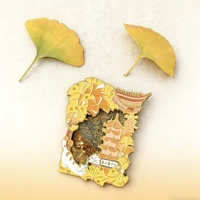 Marque-page magnétique gravé en émail doré, motif fleur de tulipe lilas mate minimaliste, étoile maçonnique, fleur islamique, anime, transférable