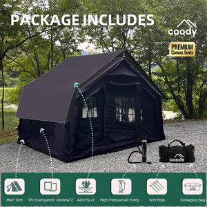 เต็นท์ Coody 8.0 Air Tent-สีดำ เต็นท์กิจกรรมกลางแจ้งแบบพับได้ เต็นท์แคมป์ปิ้งพกพา เต็นท์เป่าลมสำหรับครอบครัว 3-6 คน - Product Image 4
