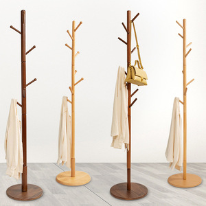 Porte-manteau portable en bois et métal pour vêtements et chapeaux - Product Image 2