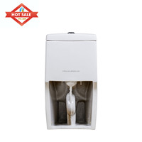 Ensemble WC monobloc en céramique avec lavabo, à double chasse, pour salle de bain, à poser au sol, vente en gros usine