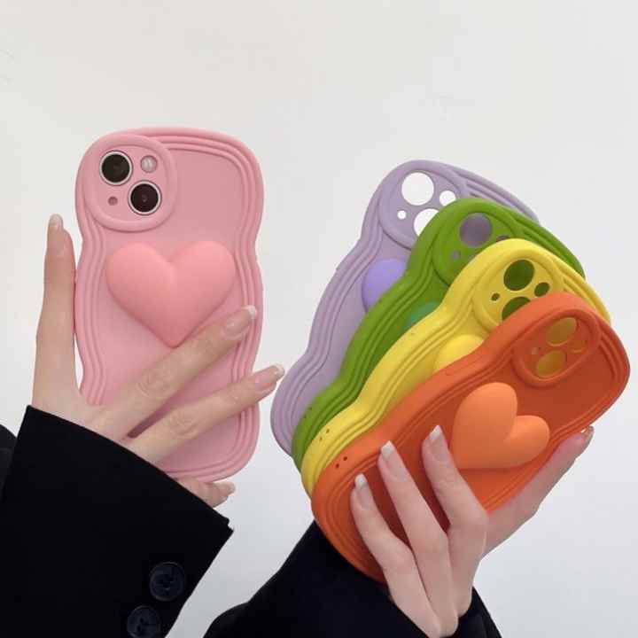 Advanced Style Ins Three-Dimensional Big Love for 15/14   16 Phone Case 12/13pro Max Female