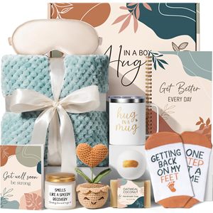Personalized Gift Basket Women's Recovery Care <b>Set</b> Comfortable Blanket <b>Mug</b> Socks Candle UV Printed Self-Care Gift <b>Set</b> - Product Image 2