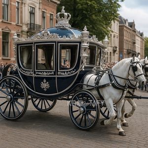 Nuevo y Exclusivo Carro Eléctrico Real en Venta, Estilo Vintage, para Bodas y Turismo, Carroza para Caballos - Product Image 3