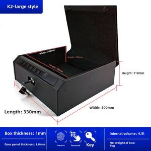 Caja de pistola portátil para el hogar y el <span class=keywords><strong>coche</strong></span> con llave Cerradura digital electrónica <span class=keywords><strong>Seguro</strong></span> Huella digital Contraseña Pistola <span class=keywords><strong>Seguro</strong></span> Accesorio - Product Image 3