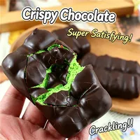 Jouet sensoriel anti-stress en cire craquante et croquante, en forme de crème glacée au chocolat, pour soulager l'anxiété, l'ADHD et l'autisme