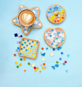 Nuevo Kit de Materiales para Posavasos Hecho a Mano de Mosaico de Bambú, Paquete de Materiales Creativos para Bricolaje - Product Image 3