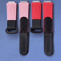 Bracelet de montre de remplacement en toile de nylon bleue avec boucle auto-agrippante, étanche et légère, avec boucle en caoutchouc, pour montre de sport 67-02