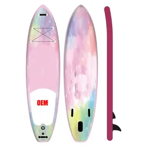 Holesale-Tabla de paddle surf inflable para mujer, tabla de paddle surf rosa