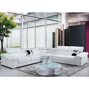 2020 Modern Sectional Sofa 5 Sitz 7 Sitz halbes Leders ofa