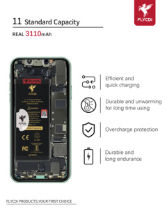 FLYCDI <span class=keywords><strong>Prix</strong></span> d'usine Batteries pour <span class=keywords><strong>iPhone</strong></span> <span class=keywords><strong>11</strong></span> 12 13 <span class=keywords><strong>Pro</strong></span> Max Téléphone pour <span class=keywords><strong>iPhone</strong></span> X Xs Max Xr - Product Image 5