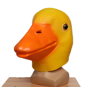 Masque en latex de canard TIANHONG, taille unique, accessoire de costume d'animal de dessin animé, couvre-chef pour fête et cosplay - Product Image 1