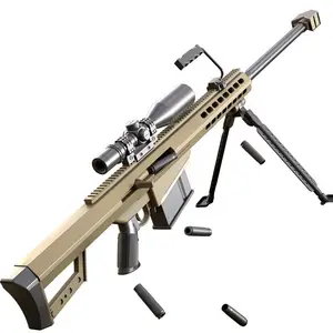 Siêu Lớn Ném Vỏ Nylon Barrett Súng Bắn Tỉa Trẻ Em Của Nhãn Hiệu Kéo Bolt Ăn Gà Đồ Chơi Súng Khởi Động Mềm Súng Đạn