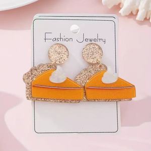 Pendientes de Moda con Diseño de Pastel de Calabaza de Acción de Gracias, Estilo Europeo Americano, para Mujer, Ideales para Fiestas y Regalos - Product Image 3