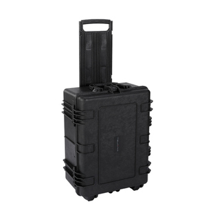 Cao Tác động kháng Bánh xe nhựa màu đen hộp Xe đẩy không thấm nước máy ảnh công cụ trường hợp cán container lưu trữ OEM ODM hỗ trợ - Product Image 1