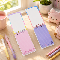 Carnet à spirale personnalisé en gros, journal Kawaii avec couverture en silicone, OEM ODM, faible MOQ, reliure spirale, papeterie scolaire en vrac, directement de l'usine