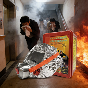 Masque de protection individuel anti-fumée <span class=keywords><strong>pour</strong></span> évacuation d'incendie, masque de sécurité, cagoule d'évacuation d'urgence - Vente en gros usine - Product Image 1