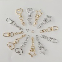 Mousquetons à ressort en forme de cœur pour porte-clés, fermoirs mousquetons pour porte-clés, accessoires de bricolage