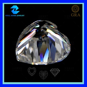 Drill More Jewelry Heart Shape Moissanite D Color 6A GRA Certified Loose Gemstone For Jewelry Making - Product Image 2