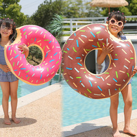 Vente chaude été gonflable beignet anneau de bain piscine flotteurs beignet Tube gonflable beignet été fête faveur pour les enfants