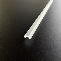 MONA-004 Cache diffuseur LED à double faisceau asymétrique en PMMA dépoli, lentille à clipser pour éclairage linéaire uniforme de présentoirs encastrés