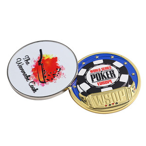 20 năm nhà máy tùy chỉnh đồng xu men Logo Kẽm hợp kim kim loại tiền xu vàng bạc 3D trò chơi poker Đồng Xu Kỷ niệm với từ tính - Product Image 2