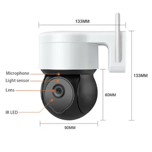 IP66 Không Thấm Nước Không Dây Thông Minh 5MP HD PTZ Mini Camera Ngoài Trời