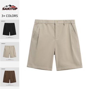 Pantalones Cortos Casuales de Negocios Transpirables para Hombre, Estilo Verano, Corte Recto, Ajustados, Simples, para Golf, Elásticos - Product Image 1