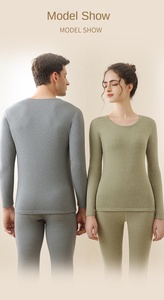 Set di biancheria intima termica in lana di seta da <span class=keywords><strong>donna</strong></span> abbigliamento caldo in velluto per pantaloni da camicia autunnali che modellano il corpo-mutandoni all'ingrosso - Product Image 5