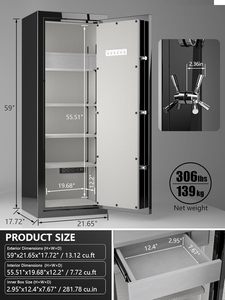 Caja Fuerte para el Hogar TIGERKING de 13.12 Pies Cúbicos, Resistente al Fuego, de Acero de Alta Resistencia, con Cerradura Digital para el Hogar, Negocios u Oficina - Product Image 5