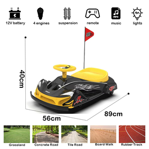 Motor sin escobillas de 100W 12V con sensor Hall, arranque suave, para vehículo de paseo deportivo con control remoto de un botón, Bluetooth y cinturón de seguridad - Product Image 2