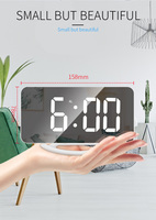 Moderne Slimme Led Digitale Wekker Wekker Wekker Wekker Met Dubbele Usb Oplaadpoorten Voor Slaapkamer Kantoor Huis