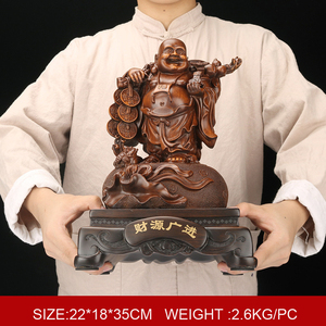 Statue de <span class=keywords><strong>bouddha</strong></span> de couleur en bois porte-bonheur, Offres Spéciales de <span class=keywords><strong>bouddha</strong></span> de sac d'<span class=keywords><strong>argent</strong></span> - Product Image 4