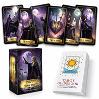 Kartu Tarot XINKE Dark Fantasy Gothic Grosir, 78 Kartu, Buku Panduan, Purple Moon Oracle, Ramah Lingkungan, Full Color