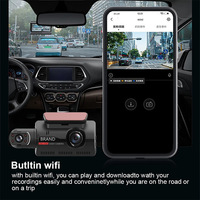 A68 1080P 3 pouces IPS écran Dashcam double objectif avant et intérieur voiture caméra Dvr conduite enregistreur Wifi boîte noire