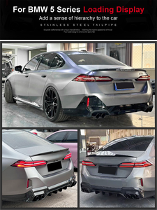 Terminali di Scarico Auto SYPES per <span class=keywords><strong>BMW</strong></span> G60 G68 525i 528i 530i Upgrade in Acciaio Inox e Fibra di Carbonio Punta Marmitta Quad M Performance - Product Image 4