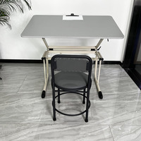 Meubles scolaires, bureau de dessin réglable en hauteur de haute qualité, blanc