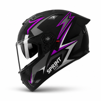 Casque intégral modulaire ABS personnalisable avec graphisme éclair, homologué DOT, équipement de sécurité pour la conduite et la course