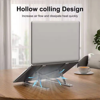Support portable pour ordinateur portable réglable en hauteur, support vertical pour ordinateur portable en alliage d'aluminium, support de refroidissement