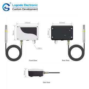 Transmisor de Temperatura ModBus RS485 4-20mA de Montaje en Pared de Fábrica, <span class=keywords><strong>Sensor</strong></span> de Temperatura y Humedad - Product Image 3