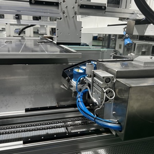 Хорошее качество автоматическая угловая машина для очистки рамы для солнечной панели силиконовых остатков, система рециркуляции воды - Product Image 5