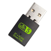 Adaptador USB WiFi BT 2 en 1, Mini Tarjeta de Red Inalámbrica 802.11ac, Receptor Dongle de 600 Mbps, Solución para PC y Laptop