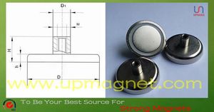 강력한 NdFeB 장착형 네오디뮴 자석 후크 원형 낚시용 네오디뮴 자석 나사 포함 - Product Image 5
